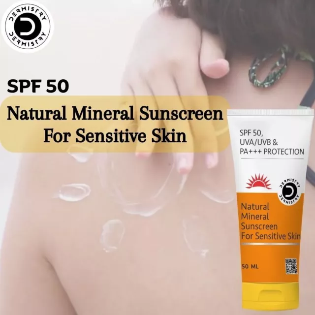 Protector solar natural a base de agua y minerales SPF 50 UVA UVB PA+++...