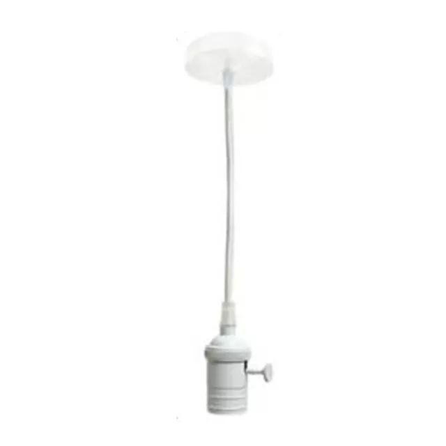 Portalampada Lampadario Sospensione Soffitto Pendente 2Mt Bianco Jd03 Sc0