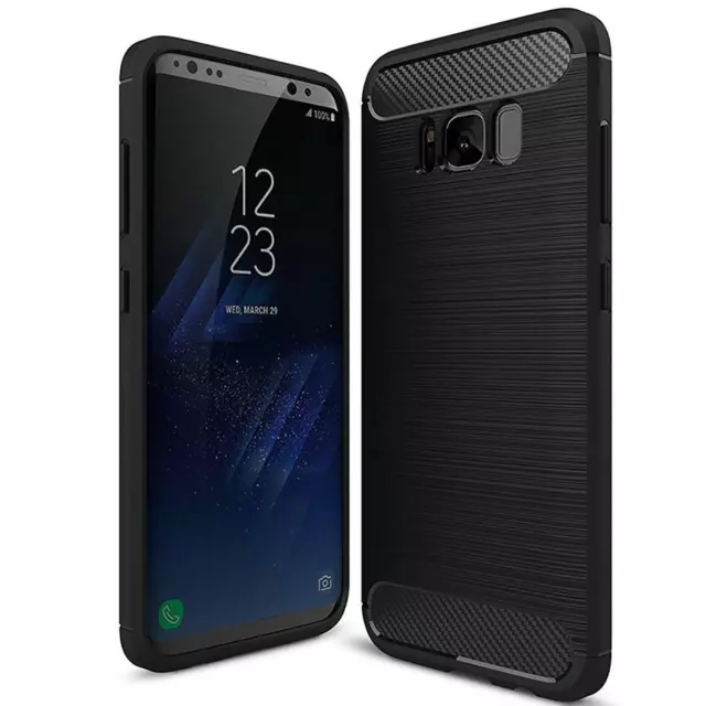 Hülle Carbon für Samsung Galaxy S8 Schutzhülle Handy Case TPU Cover Handyhülle