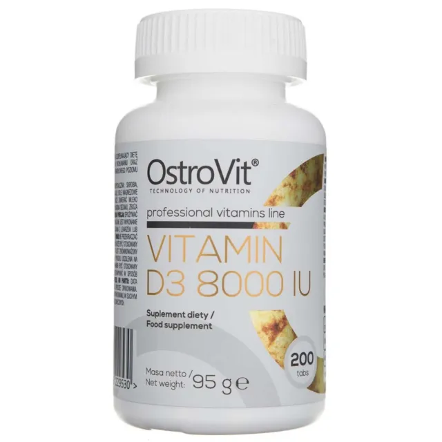 Ostrovit Vitamina D3 8000 UI, 200 compresse