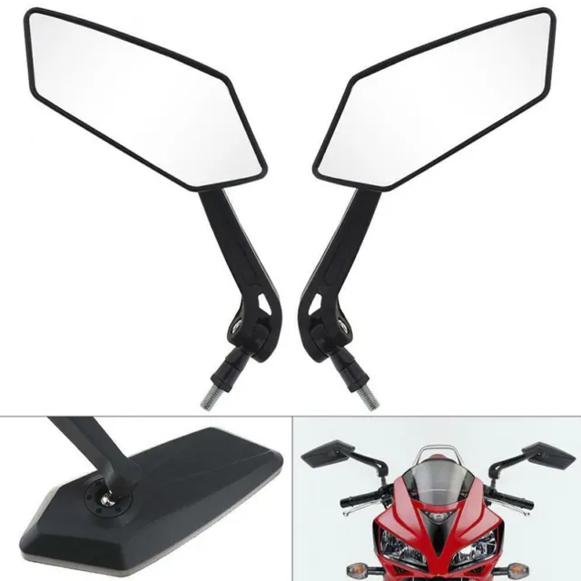 Universal Pair Motorcycle Motorbike Scooter Rearview Rear View Side Mirro.di F3