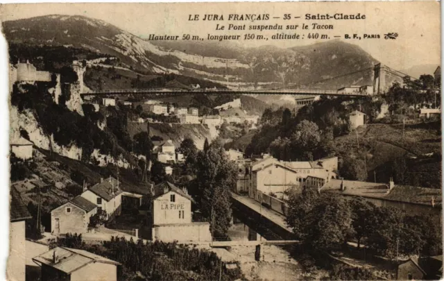 CPA St-CLAUDE - Le Pont suspendu sur le Tacon (211720)