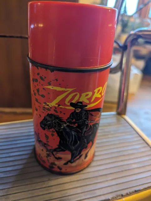 Red Zorro Vintage Thermos For Lunch Box