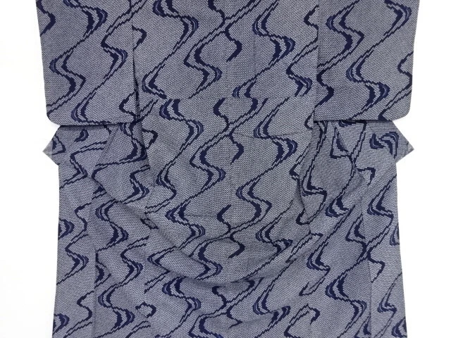 40986# Japanese Kimono / Antique Yukata / Stream