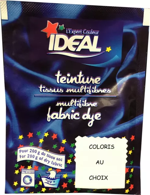 TEINTURE IDEAL TEXTILE TISSU VETEMENT coton lin laine polyamide COLORIS AU CHOIX