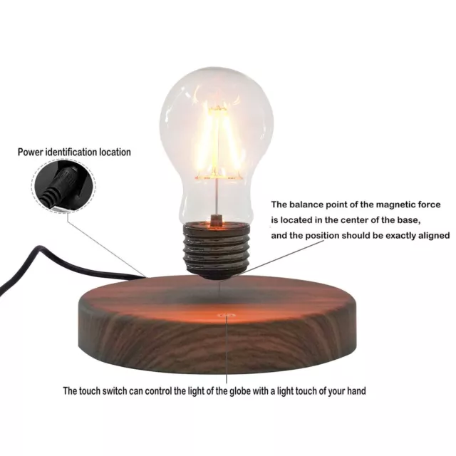 Magnetic Levitating Light Floating Lamp Bulb Anti-gravity Home Decoration  12V 3