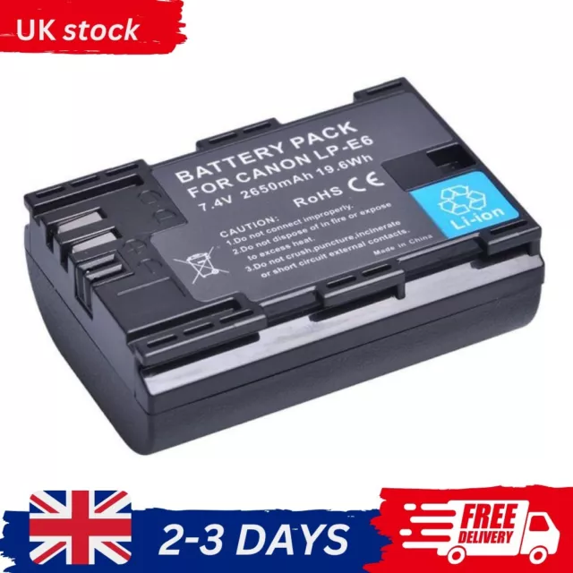 Batmax 2650mAh LP-E6 LPE6 LPE6 Battery For Canon 5D Mark II III 7D 60D EOS 6D 7D