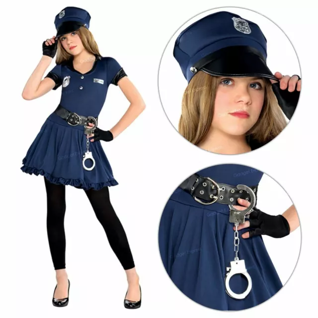 TEEN GIRLS POLICE Officer Cop Cutie Book Week Fancy Dress Party Costume  LAPD New $19.31 - PicClick