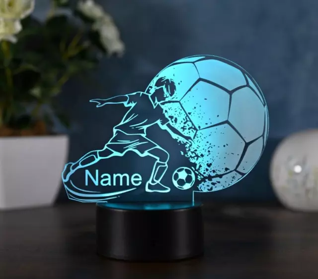 Fußball LampePersonalisierte  Geschenk Idee für Fußballer Kinder und Erwachsene,