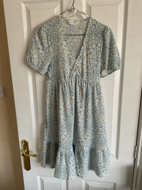 BRAND NEW PRIMARK Blue Floral Dress Size 6 1.12 - PicClick UK