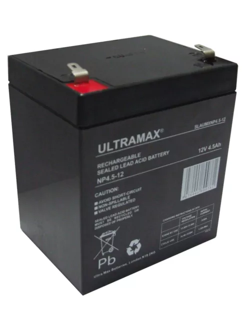 ULTRAMAX NP4.5-12, 12V 4.5Ah Sealed Lead Acid - AGM - VRLA Battery