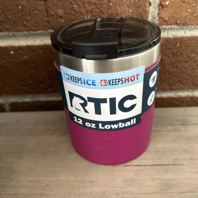RTIC 12oz Vacuum Insulated Stainless Steel Lowball Tumbler - Very Berry - New