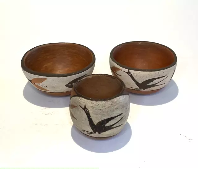 Three Vintage Zia Pueblo Pots