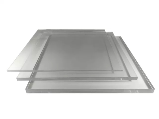 PLEXIGLAS® Acrylglas Platte Scheibe transparent 5-15mm Kanten POLIERT Zuschnitt