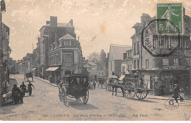 14 - LISIEUX - SAN56816 - Les Rue d'Orbee et de Livarot - En l'état