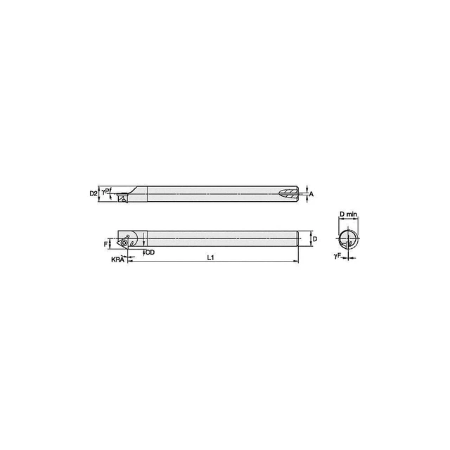 WIDIA QSRI375450R Indexable Boring Bar,0.4920",HSS