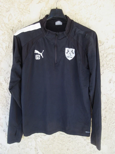 Maillot Entrainement ASC Amiens Kappa – Manches Longues, Taille L, Bleu, Porté, équipement Foot Vintage, Club Amiens