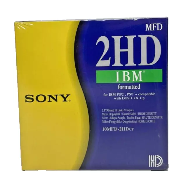 Sony 2HD 1.44MB IBM Formatted 3.5" Inch Floppy Discs