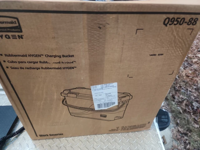 Lot of 3 - Rubbermaid - Hygen Charging Bucket, Yellow - Q950-88