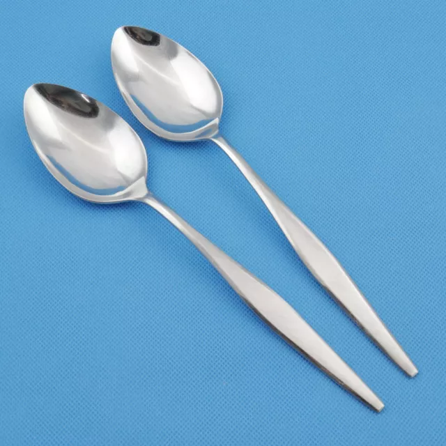 Oneida WINDRIFT Serving Spoons Wm A Rogers Premier Stainless Flatware - 2 Pcs