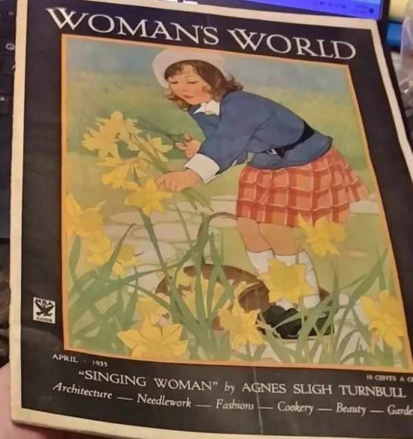 April 1935 Woman's World Home Making Stories Health Humor Great Fashion And Ads!