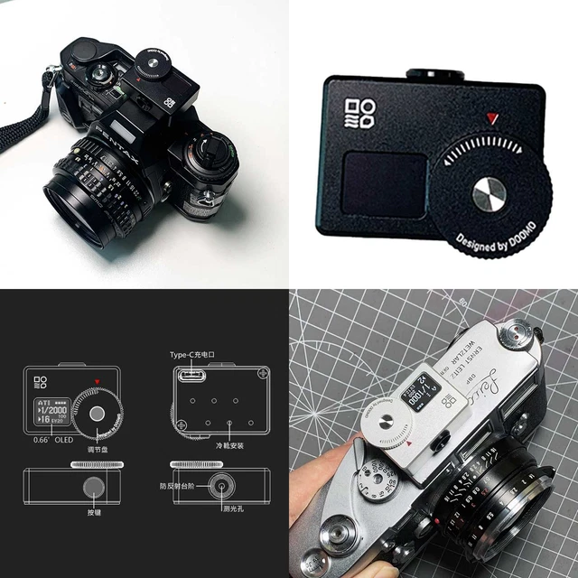 DOOMO METER S Hot Shoe Light Meter télémètre simple inversé OLED pour