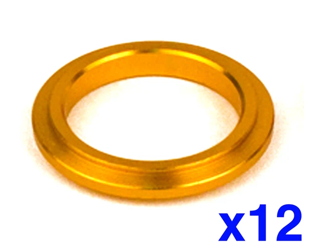 Lega Go Kart 17 mm Distanziatore Ruota Asse Stub 5 mm Oro x 12 Karting Racing Race