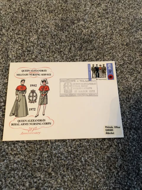 1972 Queen Alexandra’s Royal Army Nursing Coros First Day Cover- With Insert