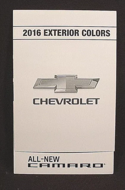 2016 Chevrolet Camaro  Paint Color Chip Brochure - Original