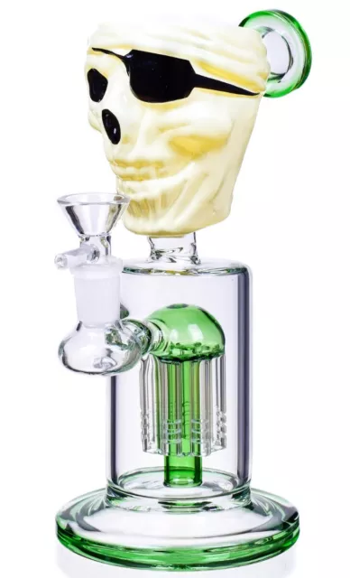 GRIM REAPER 9" SKULL Glass Water Pipe THICK Beaker BONG Hookah UNIQUE *USA*