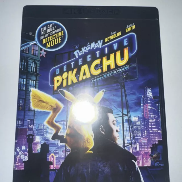 POKEMON DETECTIVE PIKACHU  4K UHD + Blu-Ray   Mint Condition