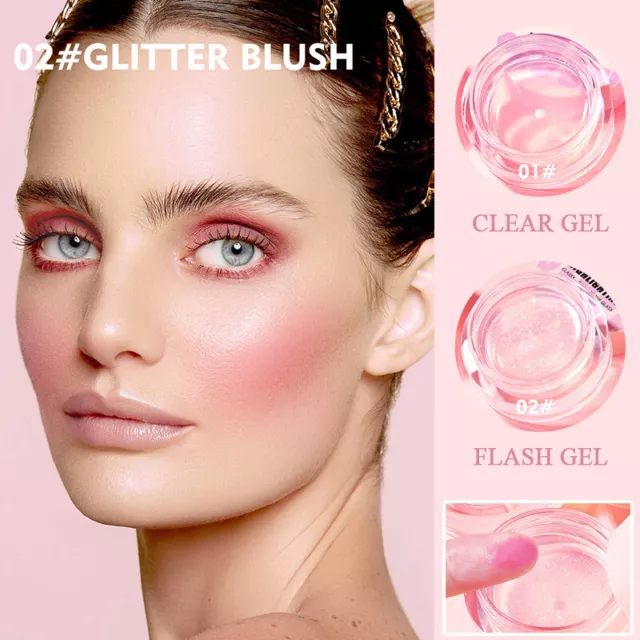 Glassy Blush Gel Make Up Powder Blusher Cream Cosmetics Transparent Discolored