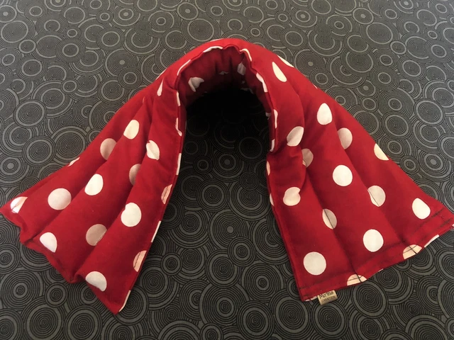SALrice flax heat pad hot/cold shoulder neck wrap pack Therapy Bag Polka Dot Red