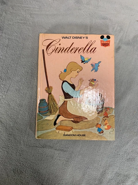Walt Disney Cinderella Hardcover Book Vintage 1974
