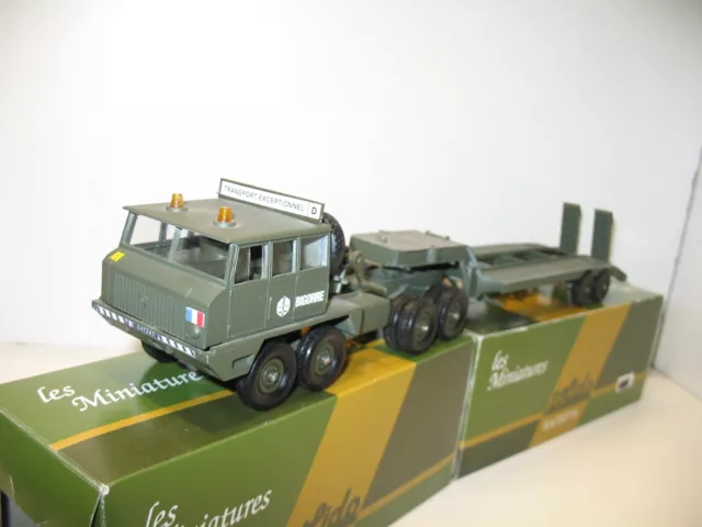 SOLIDO camion BERLIET PORTE CHAR T12 complet, militaire armée francaise