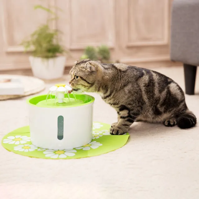 Automatic CAT DOG water drinking flower fountain pet bowl drink dish filter HOT