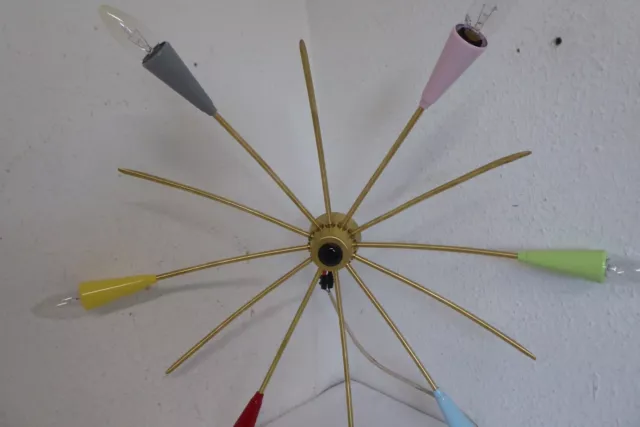 Deckenlampe Sputnik Rockabilly Tütenlampe 50er 60er Jahre Mid Century Spinne