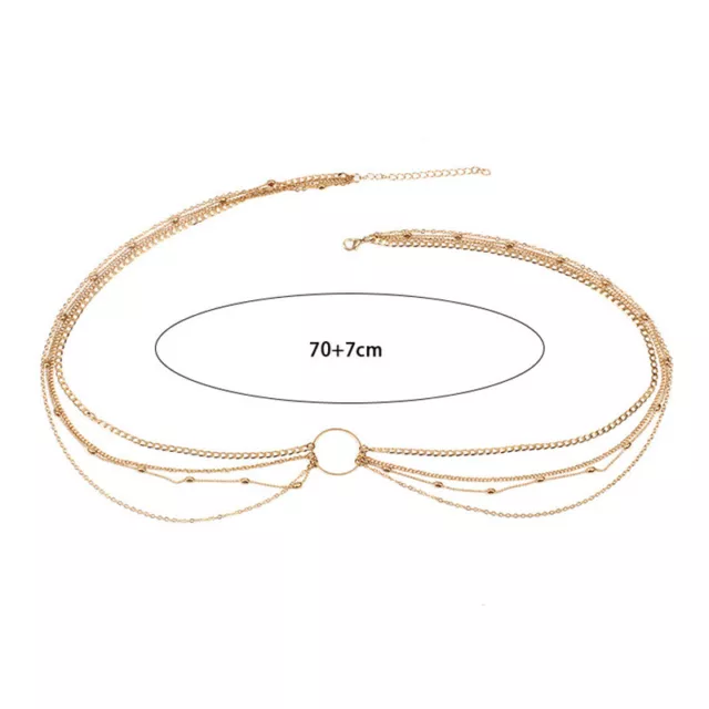 Women Belly Body Chains Bohemian Multilayers Gold Color Waist Chain Body Jew-tz 3