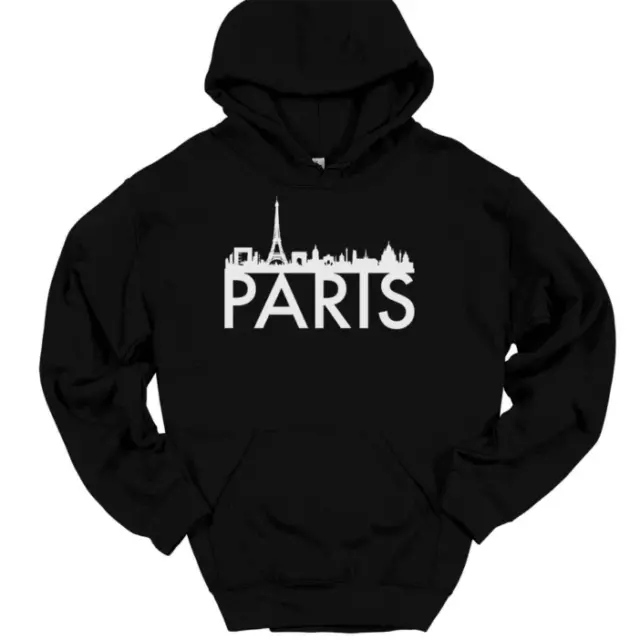 Paris France Cityscape Hooded Sweatshirt Funny Geography Humor Hoodie