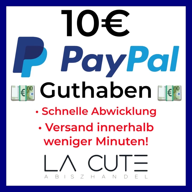10 € Paypal Guthaben !!!Blitzversand!!!
