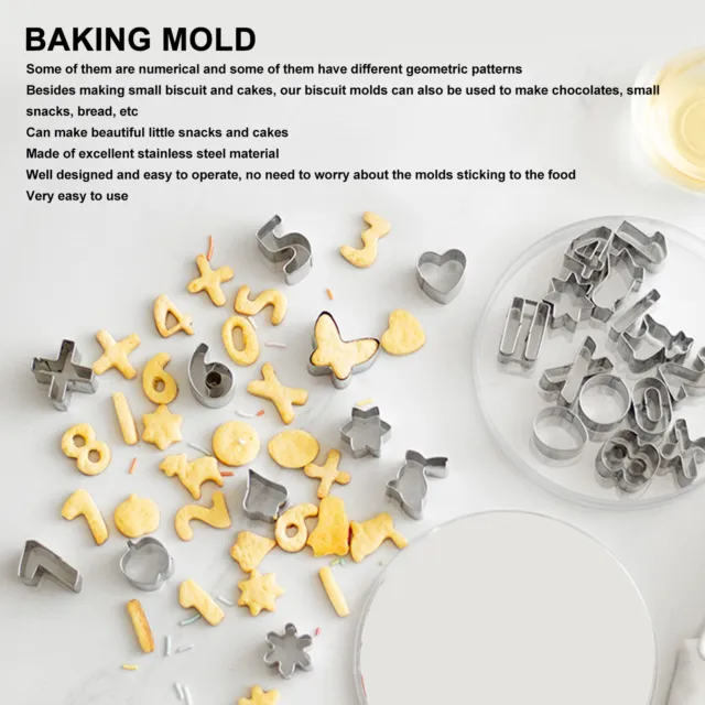 New 26Pcs Small Baking Mold Stainless Steel Chocolate Snacks Cake Bread SL