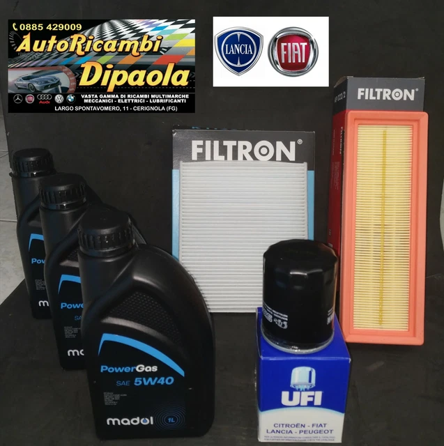 Kit 3 Filtri Tagliando Per Fiat 500 1.2 Benzina/GPL - Include Filtro Abitacolo Carboni Attivi - Foto 8