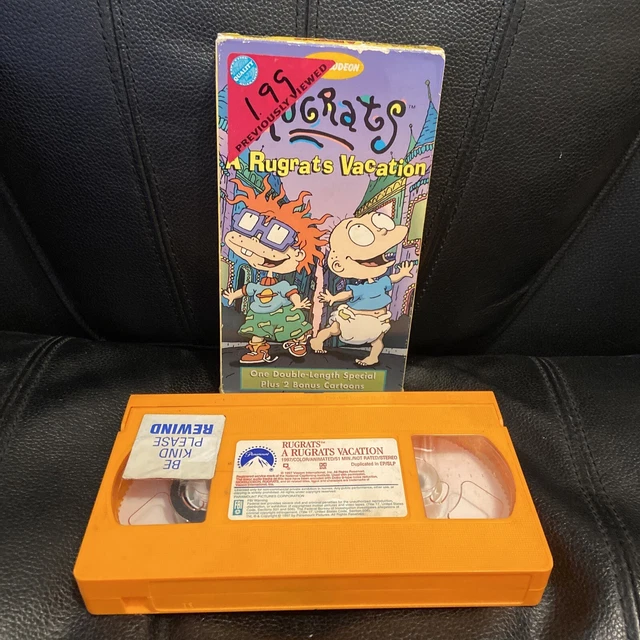 RUGRATS A Rugrats Vacation VHS 1997 Nickelodeon Orange Tape Classic