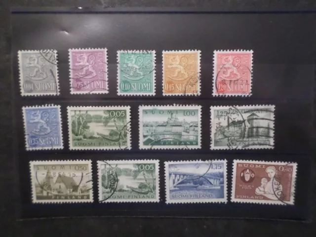 FINLANDE, LOT timbres oblitérés, used STAMPS, AB