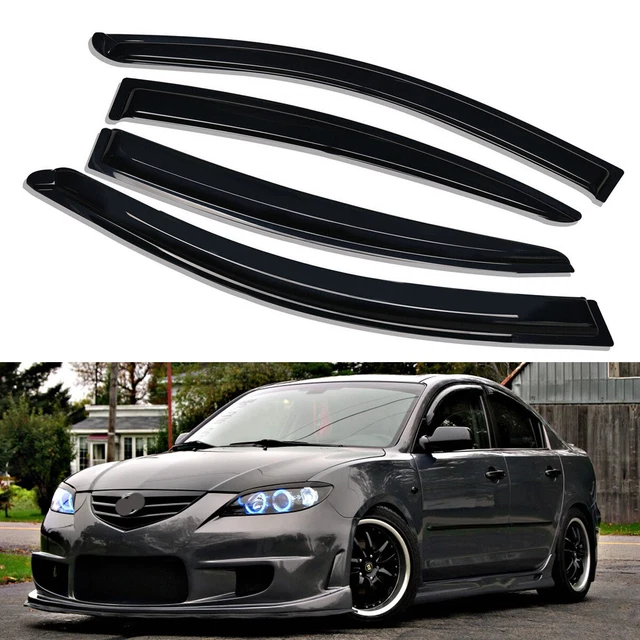 For 2004-2009 Mazda 3 Sedan Window Visor Rain Guards Vent Shade Wind Deflectors