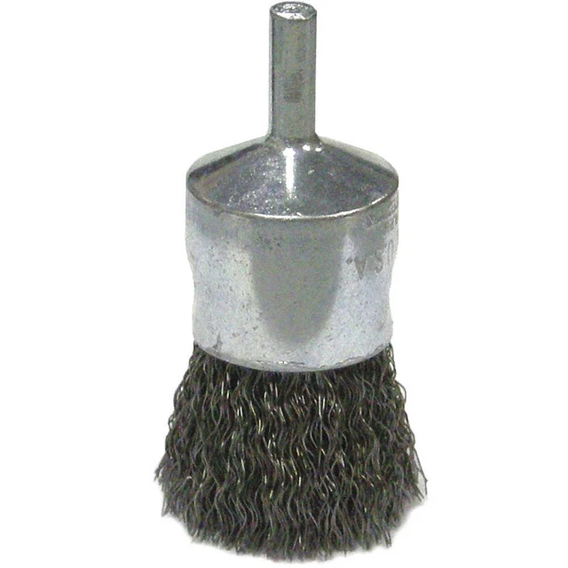 WEILER 36248 Crimped Wire End Brush,Steel,1 in.