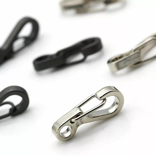 Boucle à clé simple et portable en acier inoxydable crochet clip à ressort 10