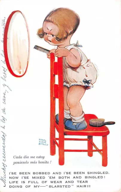 Cpa Illustrateur Signe Mabel Lucie Attwell I'se Been Bobbed