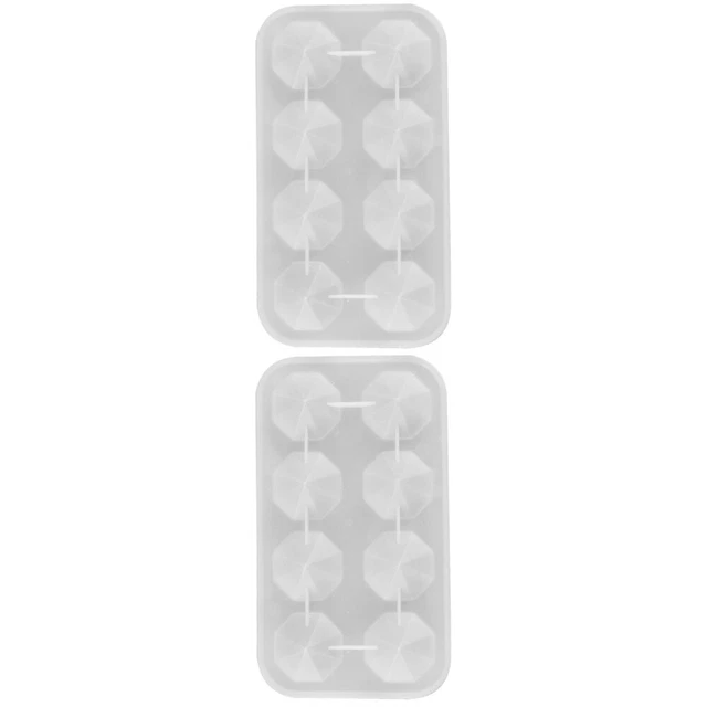 Set 2 Diamantform Silikon-Diamant Kristall-Epoxy Durchscheinend