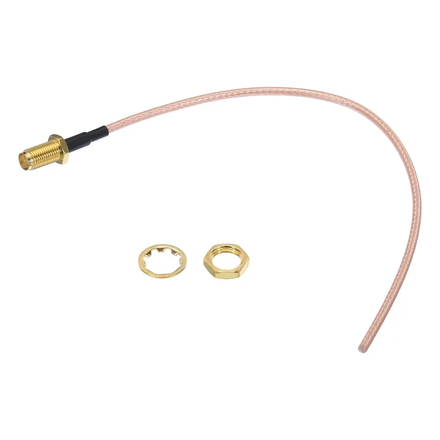 RG316 Coaxial Cables SMA Female to Bare Wire 0.6FT Orange 2Pcs